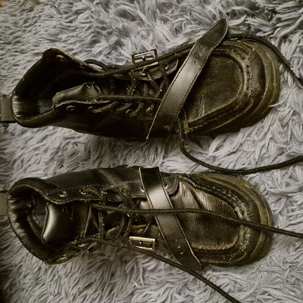 Sturdy Leather Ralph Lauren Black Kids Boots